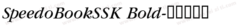 SpeedoBookSSK Bold字体转换